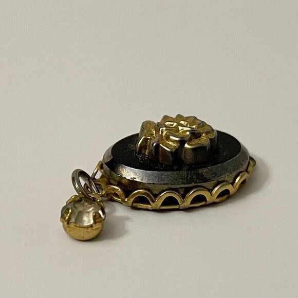 Vintage Floral Flower Dangle Pendant Charm No Loop - Picture 10 of 16